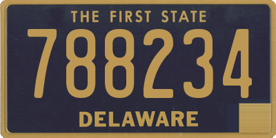DE license plate 788234