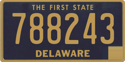DE license plate 788243