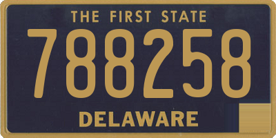 DE license plate 788258