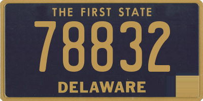 DE license plate 78832