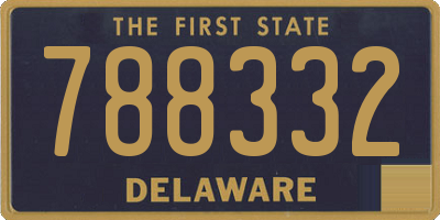 DE license plate 788332