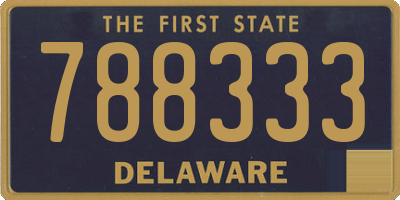 DE license plate 788333