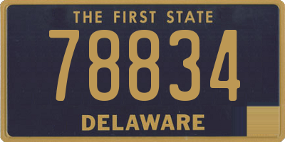 DE license plate 78834
