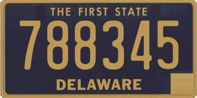 DE license plate 788345