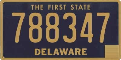 DE license plate 788347
