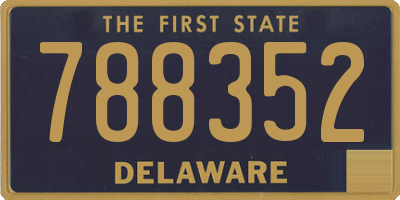 DE license plate 788352
