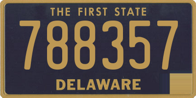 DE license plate 788357