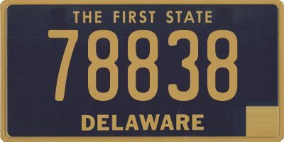 DE license plate 78838