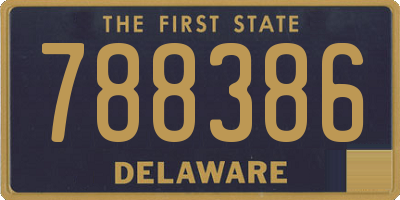 DE license plate 788386