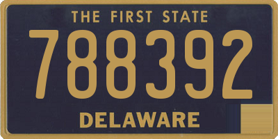 DE license plate 788392