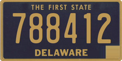 DE license plate 788412
