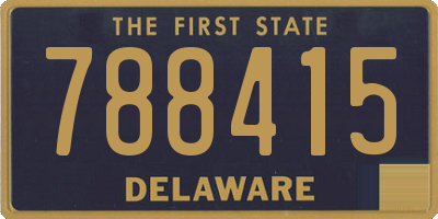 DE license plate 788415