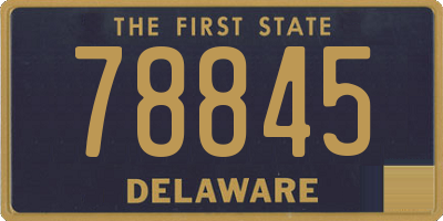 DE license plate 78845