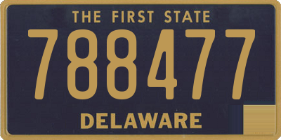 DE license plate 788477