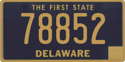 DE license plate 78852