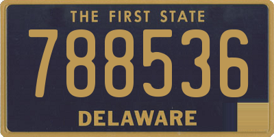 DE license plate 788536