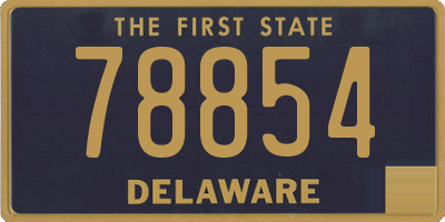 DE license plate 78854