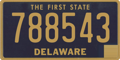DE license plate 788543