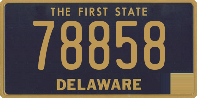 DE license plate 78858