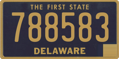 DE license plate 788583