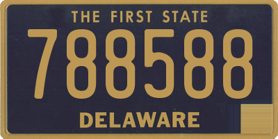 DE license plate 788588