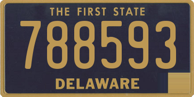 DE license plate 788593