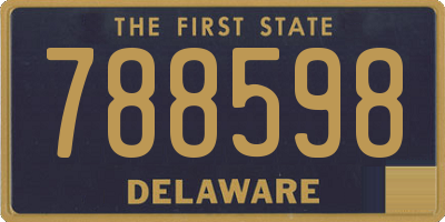 DE license plate 788598
