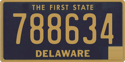 DE license plate 788634