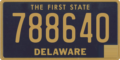 DE license plate 788640