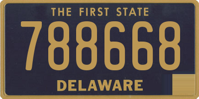 DE license plate 788668
