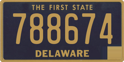 DE license plate 788674
