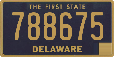 DE license plate 788675