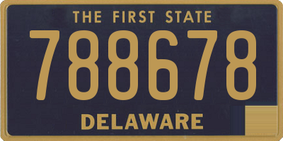 DE license plate 788678