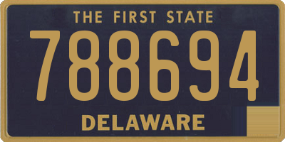 DE license plate 788694