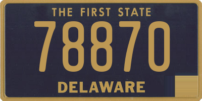 DE license plate 78870