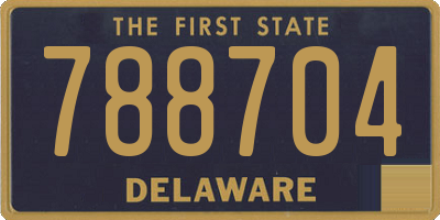 DE license plate 788704