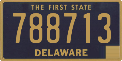 DE license plate 788713
