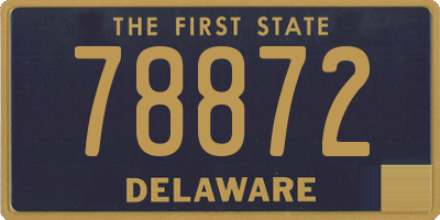 DE license plate 78872