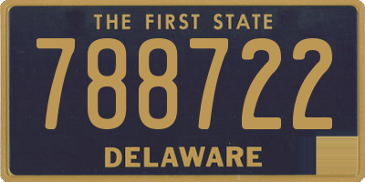 DE license plate 788722