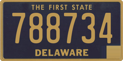 DE license plate 788734