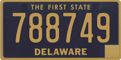 DE license plate 788749