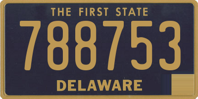 DE license plate 788753