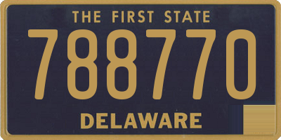 DE license plate 788770