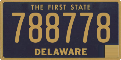DE license plate 788778