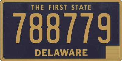 DE license plate 788779