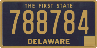 DE license plate 788784