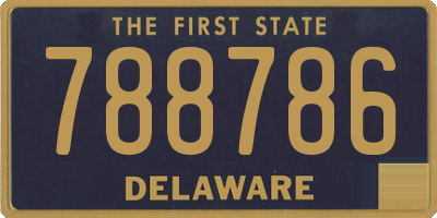 DE license plate 788786