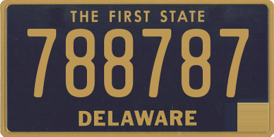 DE license plate 788787