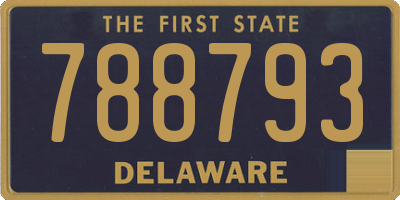 DE license plate 788793