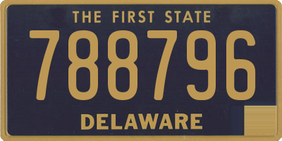 DE license plate 788796